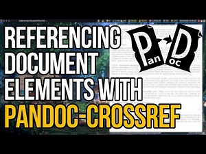 Introduction To Cross Referencing With Pandoc Crossref