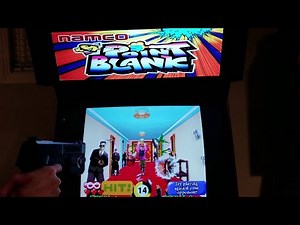 Point Blank Arcade Cabinet MAME Playthrough w/ AimTrak Gun & Hypermarquee