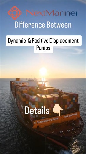 NextMariner on Instagram: "⚙️ Dynamic Pumps vs Positive Displacement Pumps Know the difference before exams & onboard! 🚢 🔹 Dynamic Pumps ( Centrifugal Pump) • Flow depends on speed & system resistance • Best for large volume, low-viscosity fluids • Smooth, continuous flow • Pressure changes with flow • Commonly used for cooling water, ballast & bilge systems 🔹 Positive Displacement Pumps ( Gear, Screw, Piston) • Deliver a fixed quantity per cycle • Ideal for thick / viscous fluids • Flow is a
