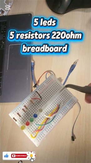 ​DIY Arduino Distance Sensor: 5 Levels of LEDs! 💡 #Shorts #Arduino(ultrasonic sensor HC-SR04)