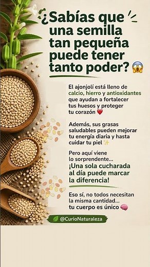 El secreto del Ajonjolí: la semilla que transforma tu salud 🌱 #Ajonjoli #SaludNatural #Nutricion
