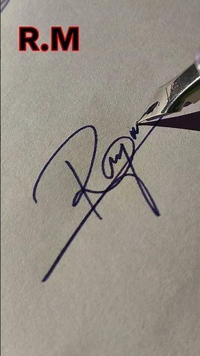 How to make sign letter RM? #RM signature style#calligraphy #rm#viral