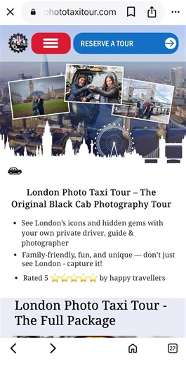 Meet our brand new website! #london #londontourism #londontourguide #londonphotoshoot #londontaxitour www.londonphototaxitour.com