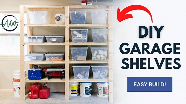 "Build Easy Garage Shelves for Simple, Organized Storage"