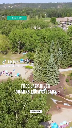 ROAD TRIP |/ NEAR CALGARY |/ FREE LAZY RIVER There's a place just 90 minutes from Calgary where you can float a lazy river, hang out on a sandy beach and spend the afternoon in the water without paying an admission fee. Discovery Canyon in Red Deer is open for the season, and you can bring your own tube or rent one on site for $7. It feels a bit like finding a mini summer resort in the middle of Alberta. 📍Discovery Canyon at River Bend Golf Recreation Area, Red Deer 🎟️Free admission ✅Tube rent