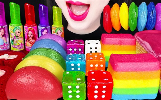 Jane ASMR RAINBOW MARSHMALLOW JELLY CANDY EATING