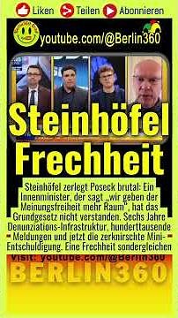 #FreedomOfSpeech #BasicLaw #Denunciation #ReportingOffice #Poseck #Steinhöfel #FreedomOfThePress ...
