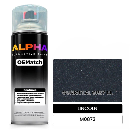 LINCOLN GUNMETAL GREY M. M0872 | OEMatch Automotive Spraycan