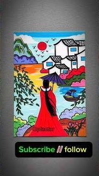 बस 1 मिनट में बना लो खूबसूरत देशी आर्ट | Easy Drawing Tutorial | No Copy Art Idea 🎨✨”