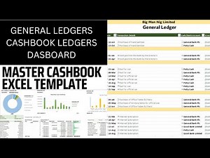 Master Cashbook | Excel Template: General Ledgers, Cashbook Ledgers & Dashboard
