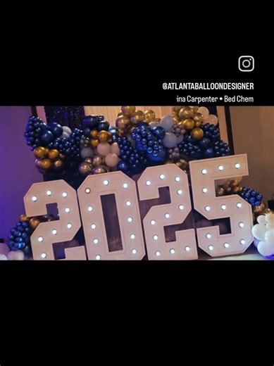 Graduation Party Balloon Backdrop by Atlanta Designer