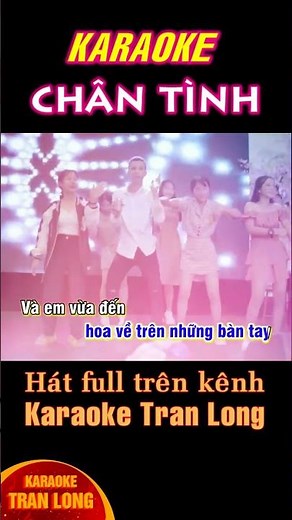 Chân tình remix karaoke Tran Long #shorts