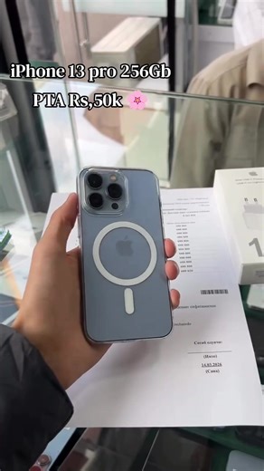 student offer Rs,50000 IPHONE 13 pro blue colour 💙 256GB storage official PTA approved ( BATTERY HEALTH 100% WATER PACK TOTAL GENUINE CONDITION 10/10 box pack 12 month Warranty Installment available#iphone15 #1millionviews #virlvideo #iphone #foryoupage