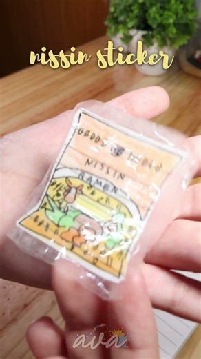 DIY PAPER STICKER FOR NOTEBOOK DESIGN | NISSIN RAMEN | AVA CREATIVE IDEA’S