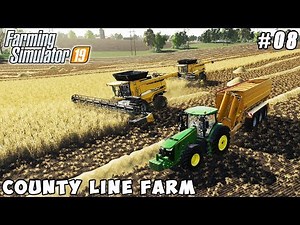 Harvesting wheat, sowing soybeans | County Line Farm | Farming simulator 19 | Timelapse #08