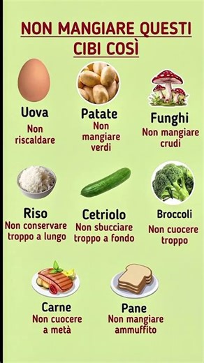Non mangiare questi cibi così ❌ #alimentazione #cibo #curiosità #benessere #nutrizione #curiosità