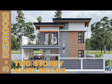 4-Bedroom Two Storey House Design with floow plan #home #architecture #design #home