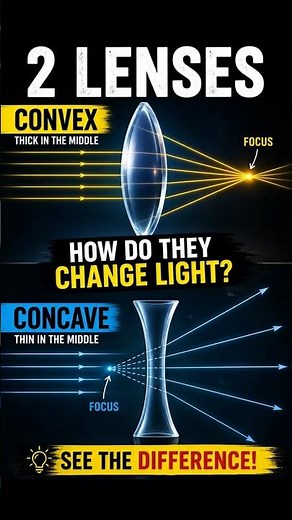 Convex vs Concave Lenses 🤯 Which One Focuses Light?