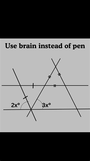 Basic mathematics Triangle problem algebra tricky problem #mathteacher #mathlover #mathfun #algebra