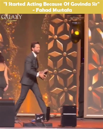 543K views · 10K reactions | Fahad Mustafa accepts his award at Filmfare Middle East Achievers Night and talks about his origin story as an actor  #FahadMustafa #Govinda | Galaxy Lollywood | Facebook