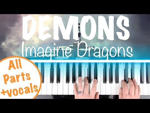 How to play DEMONS - Imagine Dragons Easy Piano Tutorial