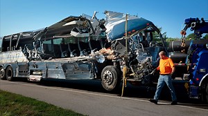 NTSB looking at risks posed by parked semis after fatal Greyhound bus crash