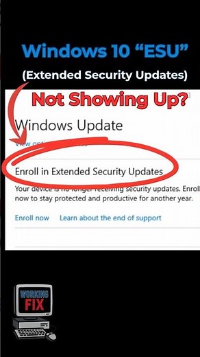 Windows 10 ESU Not Showing? Try This Fix! [100% Working]