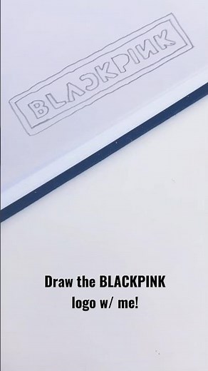Draw the BLACKPINK logo w/ me along with “JUMP” 🩷🖤 and congrats for 100M subs!