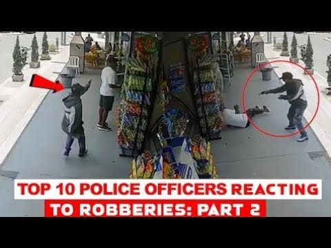 Top 10 Police Officers Reacting to Robberies, Caught on Camera! New uploaded