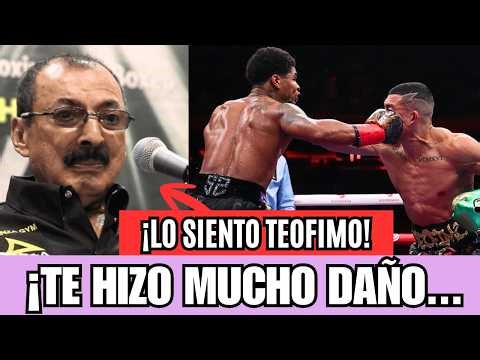 Nacho Beristáin reacts to Shakur Stevenson's brutal victory over Teófimo López