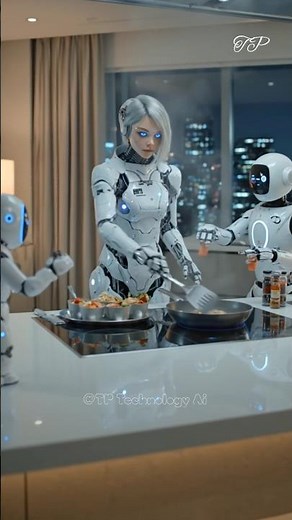 Future 2050: AI Robot Chef Cooking Dinner 🤖🍽️ | Smart Robot Kitchen