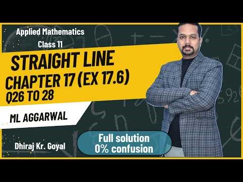 Straight line|| class 11 Applied Maths || Ex17.6|| M L Aggarwal Solutions || Simplified!