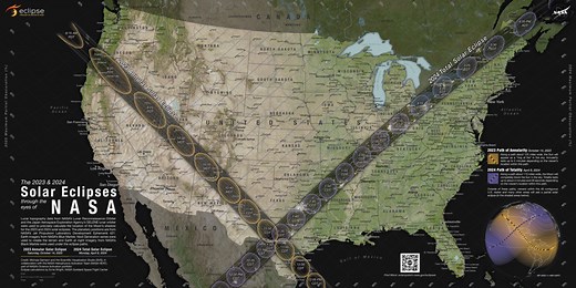 New NASA Map Details 2023 and 2024 Solar Eclipses in the US - NASA