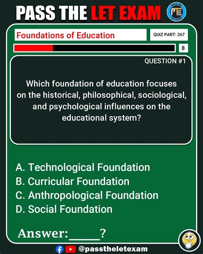 Foundations of Education Quiz Part 267 #letreviewer #letreviewer2025 #letquiz #passtheletexam #LETReviewer #letreviewer2025 | Pass the LET Exam