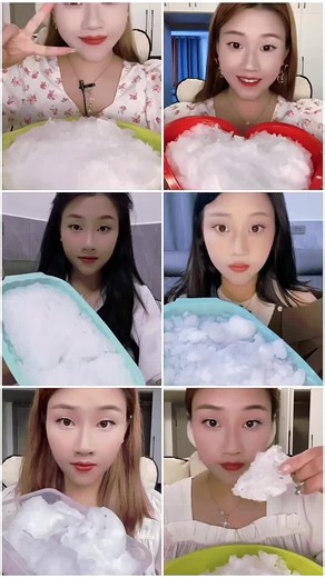 White Shaved Ice Eating ASMR Collection