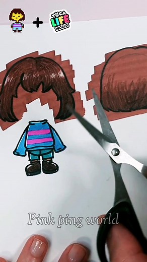Papercraft Undertale Frisk - How to Draw Tutorial