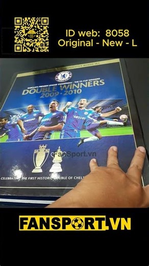 8058 | Áo đấu Box Chelsea Double Winner 2009-2010 Premier League FA Cup shirt E84291 Adidas jersey