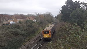 GB Railfreight #Class73 73136 working 25th November 2020's 0Y73 11:35 Tonbridge West Yard Gbrf to Eastleigh Works Gbrf near Portchester. #RailFocusUK | Rail Focus