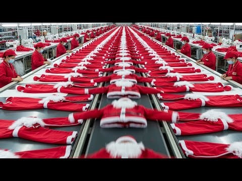 How Santa Claus Dresses Are Made in Factories 🎅 | Full Process