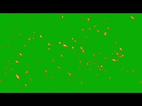 Fire Particles Green Screen 4K