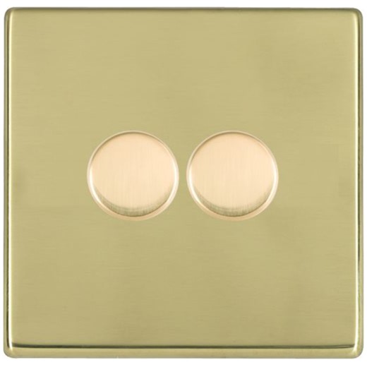 Hamilton LEDSTAT Hartland G2 Polished Brass 2 Gang Rotary Master Wi-Fi 250W Smart Dimmer | UKES