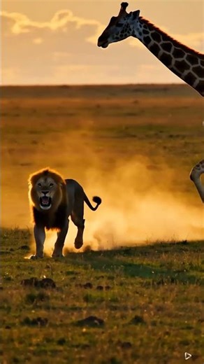 #LionVsGiraffe #JungleKing Lion vs Giraffe 🦁🦒 | Jungle King vs Tallest Beast #TallestBeast