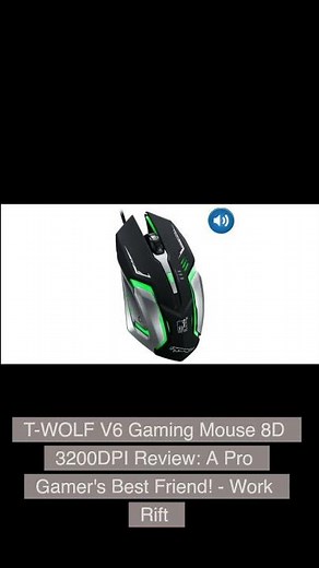 T-WOLF V6 Gaming Mouse 8D 3200DPI Review: A Pro Gamer’s Best Friend!