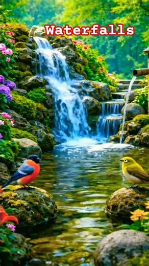 #waterfalls with beautiful colours