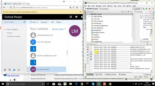 How to extract Emails from Outlook using Selenium and Python
