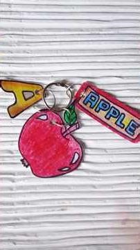 How to make a Paper Keychain at home | Letter A 🍎 #shorts