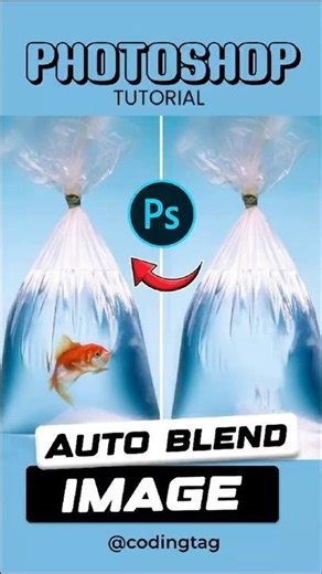 Auto blend images in Photoshop #photoshoplightroom #photoshopcourse #photography #photoshoptraining