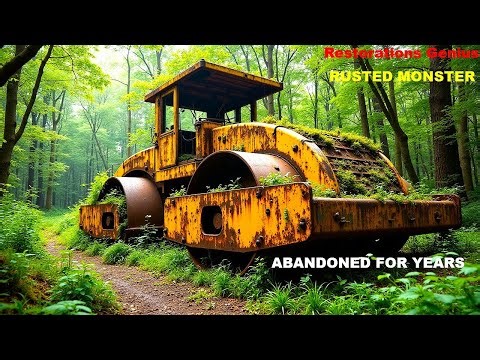 Brilliant Man Brings a Giant Vibratory Roller Back to Life After Severe Damage - Restorations Genius