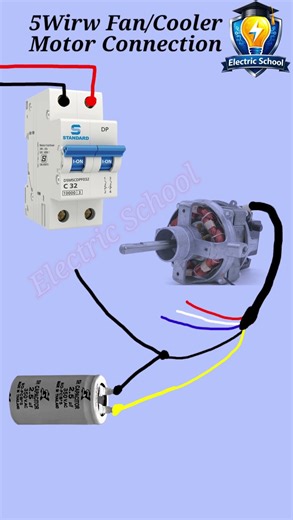 5 Wire Cooler Fan Motor Connection Kaise Kare | Cooler Connection