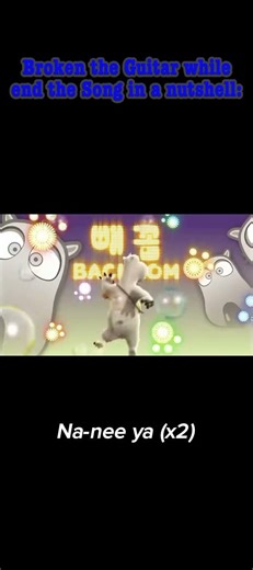 Broken the Guitar while end the Song in a Nutshell #backkom #backkomsong #cartoon #musicsong